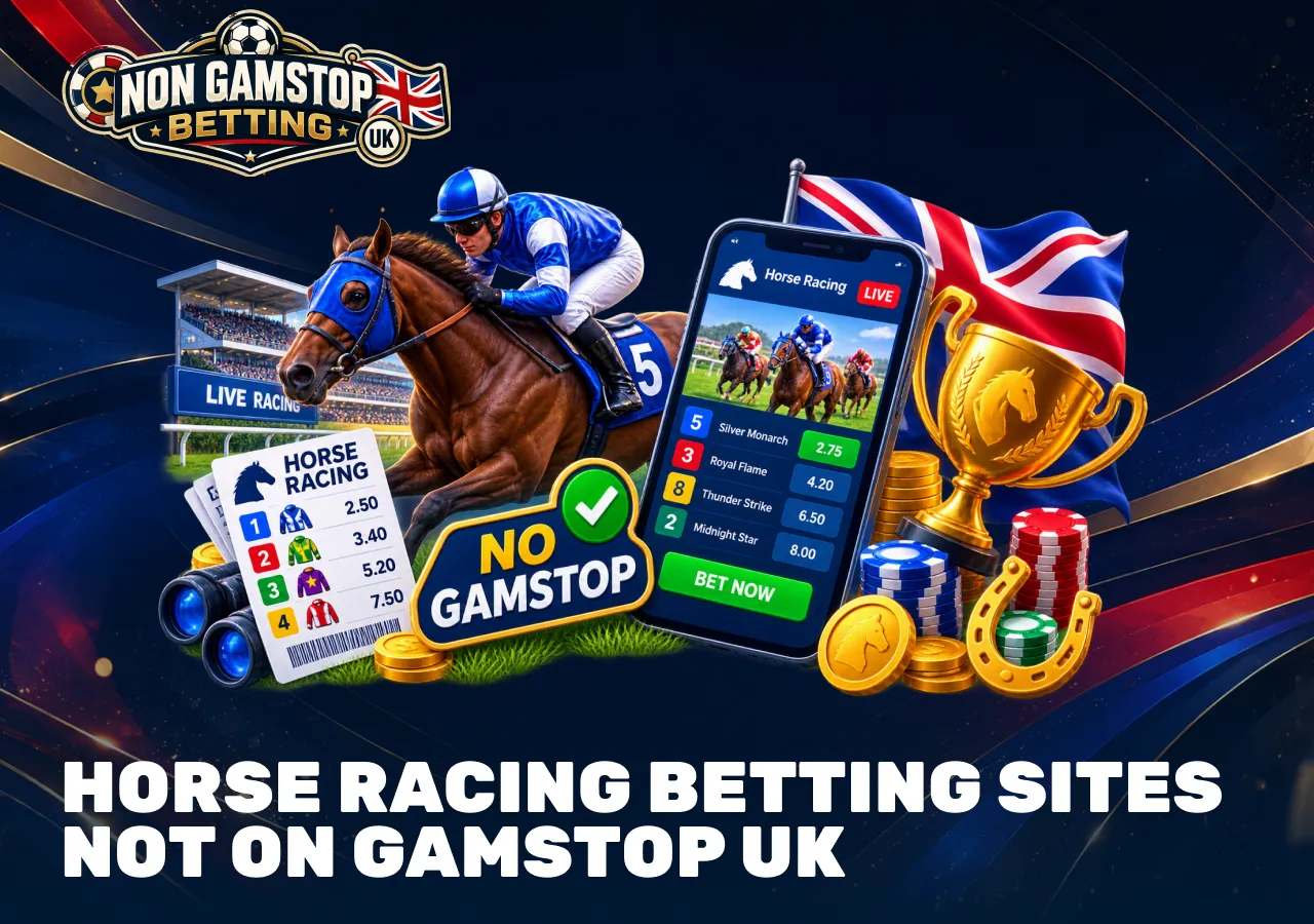 Horse racing betting sites not on GamStop UK with live racing, betting odds and mobile wagering options.