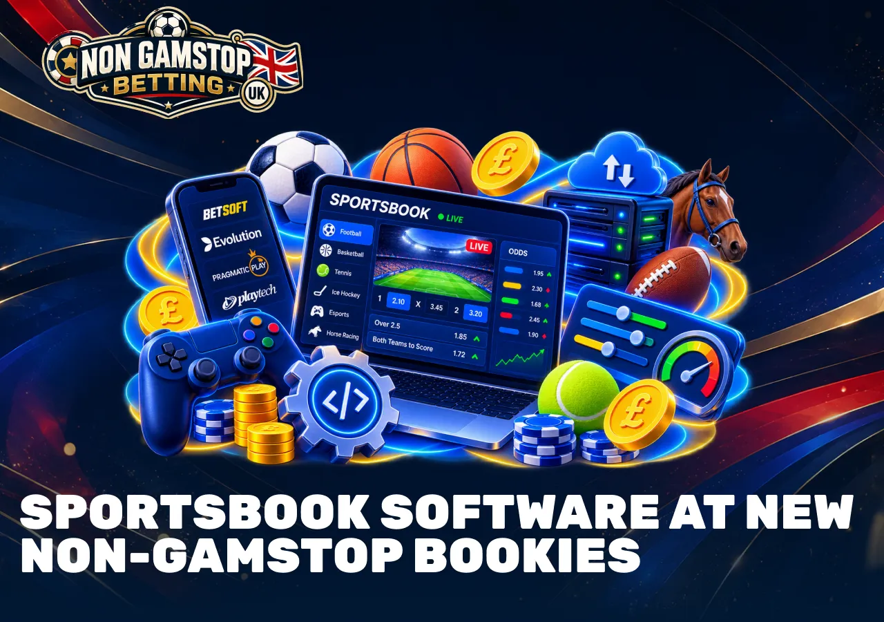Sportsbook software at new non-GamStop bookies with live odds, betting platforms and multiple sports markets.